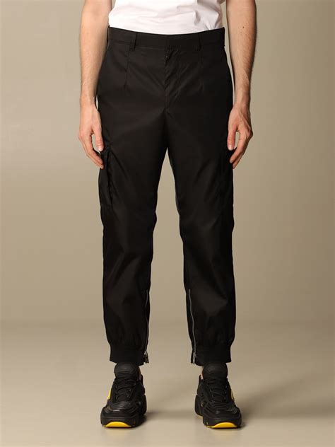 prada black trousers|prada nylon trousers.